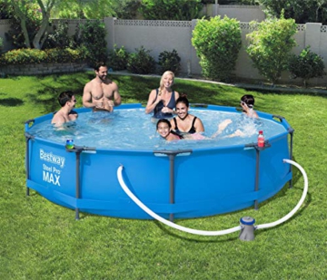 Bestway Steel Pro Max Pool Set 366x76 cm, Frame Pool rund im Set, inklusive Filterpumpe und Getränkehaltern - 2