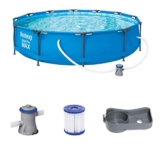 Bestway Steel Pro Max Pool Set 366x76 cm, Frame Pool rund im Set, inklusive Filterpumpe und Getränkehaltern - 1