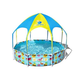 Bestway Steel Pro UV Careful Stahlrahmenpool ohne Pumpe mit Sonnenschutzdach Splash-in-Shade 244 x 51 cm Pool, multi - 1