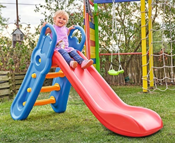 BIG - Fun-Slide - 152cm lange Rutschbahn, Nutzung für den Hausgebrauch, rot-blaue Rutsche für drinnen und draußen, für Kinder ab 3 Jahren - 6