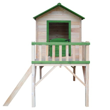 BRAST Spielhaus für Kinder mit Balkon Stelzenhaus Adventure 167x191x216cm Kinder-Haus Turm Holz Spielehaus - 5