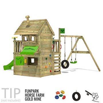 CountryCow Maxi Spielturm Kletterturm Schaukel Baumhaus - 