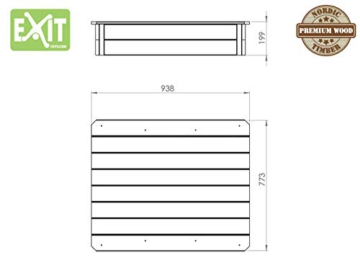 EXIT Aksent Sandkasten mit Deckel / Material: Nordische Fichte / Maße: 94 x 77 x 20 cm / Gewicht: 16 kg - 5