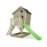 EXIT Crooky 500 Holzspielhaus - graubeige - fur Kinder - wasserdicht - 1