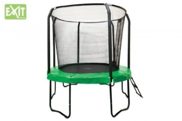 EXIT JumpArenA Oval All-in-1 / 10.95.12.00 / Trampolin mit Sicherheitsnetz, Leiter + Schuhsack / Maße: Ø 244x380 cm x 87,5 cm - 