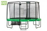 EXIT JumpArenA Oval All-in-1 / 10.95.12.00 / Trampolin mit Sicherheitsnetz, Leiter + Schuhsack / Maße: Ø 244x380 cm x 87,5 cm -
