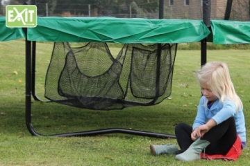 EXIT JumpArenA Oval All-in-1 / 10.95.12.00 / Trampolin mit Sicherheitsnetz, Leiter + Schuhsack / Maße: Ø 244x380 cm x 87,5 cm - 