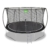 EXIT Toys Black Edition Trampolin - ø366cm - Rundes Kindertrampolin Outdoor - Komplett mit Sicherheitsnetz, Fußschutzsystem und Leiter - TÜV und GS-Zertifiziert - Modernes Design - Schwarz - 3