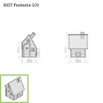 EXIT TOYS Fantasia 100 Spielhaus, Grün - 3