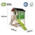 EXIT TOYS spielhaus Kinder Outdoor - Holzspielhaus LOFT 500 in Grün für Kinder - Hochwertiges und Langlebiges Kinderspielhaus für den Outdoor-Spaß - 3