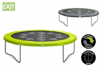 EXIT Twist Trampolin grün/grau Ø 305 cm mit Sicherheitsnetz - 