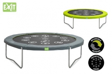 EXIT Twist Trampolin grün/grau Ø 305 cm mit Sicherheitsnetz - 