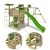 FATMOOSE BananaBeach Big XXL Spielturm Kletterturm Baumhaus mit Schaukel Rutsche - Apfelgrün - 
