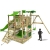 FATMOOSE BananaBeach Big XXL Spielturm Kletterturm Baumhaus mit Schaukel Rutsche - Apfelgrün -
