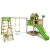 FATMOOSE Kinder-Kletterturm RockyRanch Roll XXL mit schwingendem Surfbrett Spielturm Spielhaus auf Podest mit Veranda Schaukel Rutsche Kletterleiter und großem Sandkasten - 