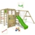 FATMOOSE Klettergerüst Spielturm ActionArena mit Schaukel & apfelgrüner Rutsche, Gartenspielgerät mit Leiter & Spiel-Zubehör - 3