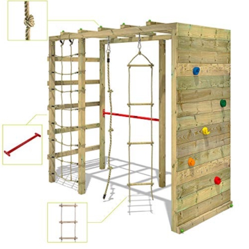FATMOOSE Klettergerüst Spielturm CleverClimber, Gartenspielgerät mit Sandkasten, Leiter & Spiel-Zubehör - 3