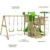 FATMOOSE Klettergerüst Spielturm CrazyCoconut mit Schaukel & apfelgrüner Rutsche, Gartenspielgerät mit Sandkasten, Leiter & Spiel-Zubehör - 2