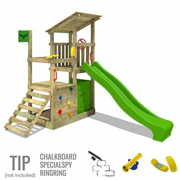 FATMOOSE Kletterturm FruityForest Fun XXL Spielturm Klettergerüst 3 Spielebenen, Rutsche und Sandkasten - 3