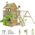 FATMOOSE Kletterturm RebelRacer Super XXL Spielturm Baumhaus Spielgerät Garten mit Rutsche und Schaukel, apfelgrüne Rutsche - 3