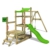 FATMOOSE Spielhaus RabbitRally Racer XXL Spielturm Holz mit 3 Ebenen Rutsche Schaukel Sandkasten - 1