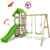 FATMOOSE Spielturm KiwiKey Kick XXL Kletterturm mit Doppelschaukel, grüner Rutsche, und Sandkasten - 3