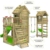 FATMOOSE Spielturm Klettergerüst CrazyCat mit Schaukel TowerSwing & apfelgrüner Rutsche, Spielhaus mit Leiter & Spiel-Zubehör - 2