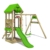 FATMOOSE Spielturm Klettergerüst FriendlyFrenzy Fun XXL mit Schaukel & apfelgrüner Rutsche, Outdoor Kinder Kletterturm mit Sandkasten, Leiter für den Garten - 1