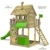 FATMOOSE Spielturm Klettergerüst GroovyGarden mit apfelgrüner Rutsche, Spielhaus mit Sandkasten, Leiter & Spiel-Zubehör - 2