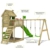 FATMOOSE Spielturm Klettergerüst HappyHome Hot mit Schaukel & apfelgrüner Rutsche, Outdoor Kinder Kletterturm mit Sandkasten Leiter & Spiel-Zubehör für den Garten - 2