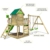 FATMOOSE Spielturm Klettergerüst JazzyJungle mit Schaukel & apfelgrüner Rutsche, Spielhaus mit Sandkasten, Leiter & Spiel-Zubehör - 2