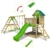 FATMOOSE Spielturm Klettergerüst JazzyJungle mit Schaukel SurfSwing & apfelgrüner Rutsche, Spielhaus mit Sandkasten, Leiter & Spiel-Zubehör - 3