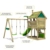 FATMOOSE Spielturm Klettergerüst JungleJumbo Joy mit Schaukel & grüner Rutsche, Outdoor Kinder Kletterturm mit Sandkasten Leiter & Spiel-Zubehör für den Garten - 2