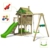 FATMOOSE Spielturm Klettergerüst JungleJumbo Joy mit Schaukel & grüner Rutsche, Outdoor Kinder Kletterturm mit Sandkasten Leiter & Spiel-Zubehör für den Garten - 3