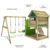 FATMOOSE Spielturm Klettergerüst TikaTaka mit Schaukel & apfelgrüner Rutsche, Stelzenhaus mit Sandkasten, Leiter & Spiel-Zubehör - 2