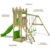 FATMOOSE Spielturm Klettergerüst TreasureTower mit Schaukel & apfelgrüner Rutsche, Kletterturm mit Sandkasten, Leiter & Spiel-Zubehör - 2