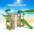 FATMOOSE Spielturm Klettergerüst WaterWorld mit Schaukel & apfelgrüner Rutsche, Spielhaus mit Sandkasten, Leiter & Spiel-Zubehör - 4