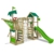 FATMOOSE Spielturm Klettergerüst WaterWorld mit Schaukel & apfelgrüner Rutsche, Spielhaus mit Sandkasten, Leiter & Spiel-Zubehör - 1