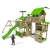 FATMOOSE Spielturm TropicTemple Tall XXL Kletterturm Baumhaus Spielplatz auf 5 Ebenen, Nestschaukel, Rutsche, Schaukel, Sandkasten, Kletterleiter und Hängematte -
