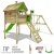 FATMOOSE Stelzenhaus FunFactory Fit XXL Spielturm Baumhaus Spielhaus mit Doppelschaukel und apfelgrüner Rutsche - 