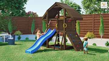 Fungoo Spielturm Buffalo mit blauer Rutsche, 03610 - 1