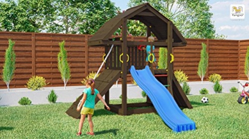 Fungoo Spielturm Buffalo mit blauer Rutsche, 03610 - 2
