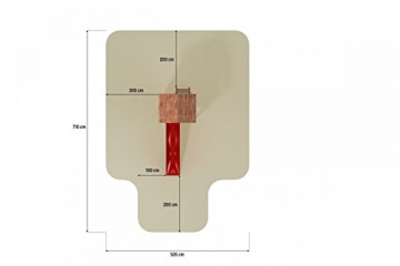 Fungoo Spielturm Carol 1 Kletterhaus mit Dach, geschwungener Rutsche und Kletterwand - Rot - 3