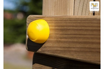 Fungoo Spielturm Carol 1 Kletterhaus mit Dach, geschwungener Rutsche und Kletterwand - Rot - 6