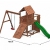 Fungoo Spielturm Carol 3 Kletterhaus mit Rutsche, Schaukel, Kletterwand und Rampe - Gelb - 3