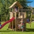 Fungoo Spielturm Carol 3 Kletterhaus mit Rutsche, Schaukel, Kletterwand und Rampe - Gelb - 1