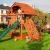 Fungoo Spielturm Giant-Move- Podesthöhe 145 cm mit 2,90 m Rutsche und Doppelschaukel - 1