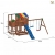 Fungoo Spielturm Kingdom mit Move+ Modul mit Sandkasten, Rutsche und doppelter Schaukel - Blau - 5
