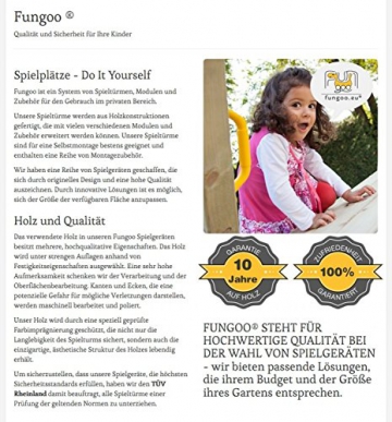 Fungoo Spielturm Kingdom mit Move+ Modul mit Sandkasten, Rutsche und doppelter Schaukel - Blau - 7