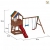 Fungoo Spielturm SUN mit HIDE&MOVE Modul mit Rutsche, doppelter Schaukel, Kletterseil und Spielhöhle - Blau - 3